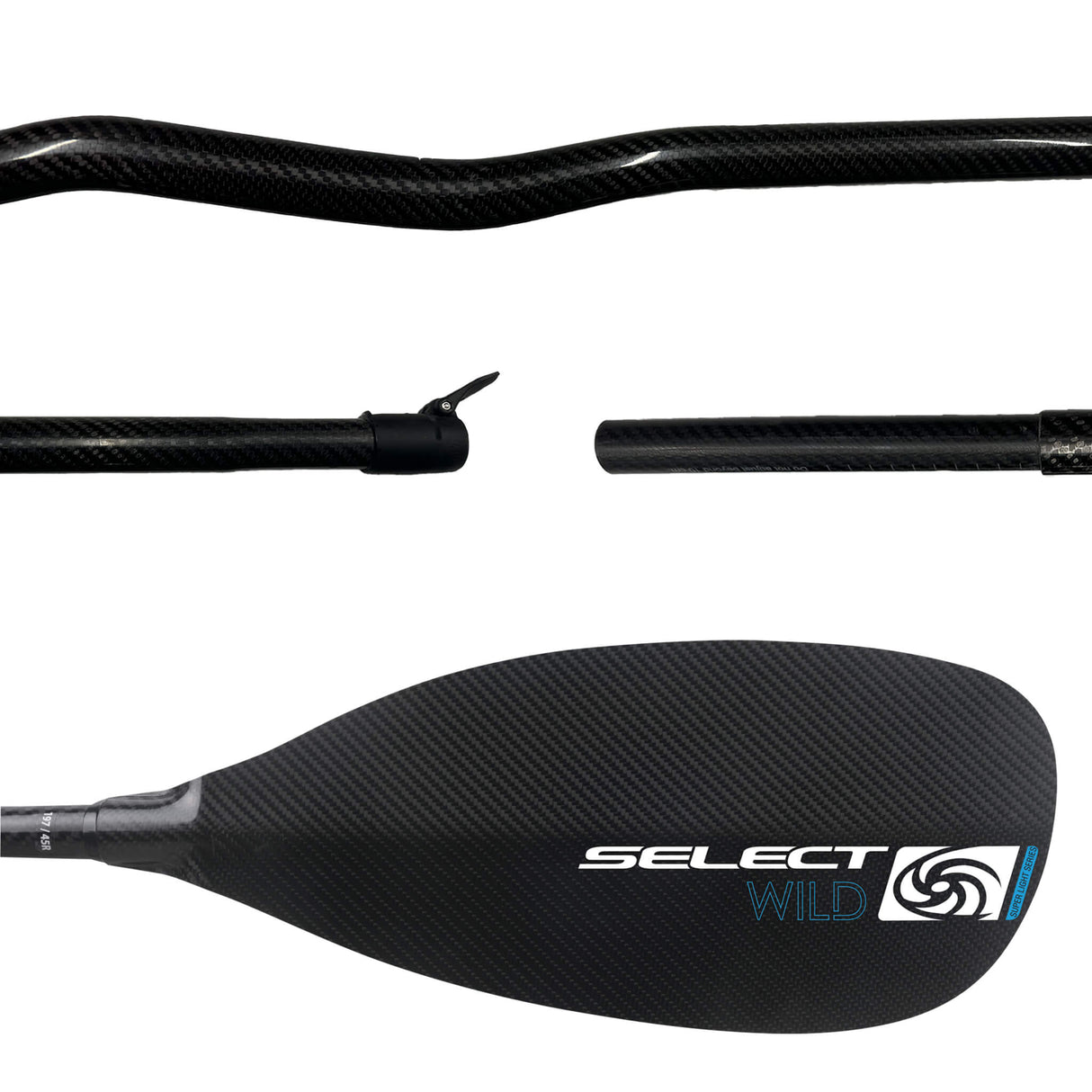 Select Wild Carbon 2 Piece Paddle - Bent Shaft