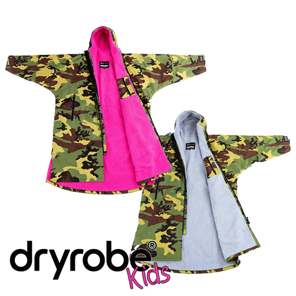 Dryrobe V3 Kids Camo Long Sleeved Changing Robe